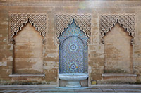 Tiled water fountain